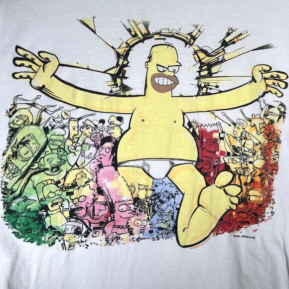Bay Island Sportswear 2009 Matt Groening O'Mighty Homer T-Shirt M/L Short Sleeve - Picture 4 of 7